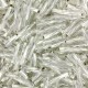 Miyuki twisted bugle beads 2x12mm Crystal silver lined TW2012-1